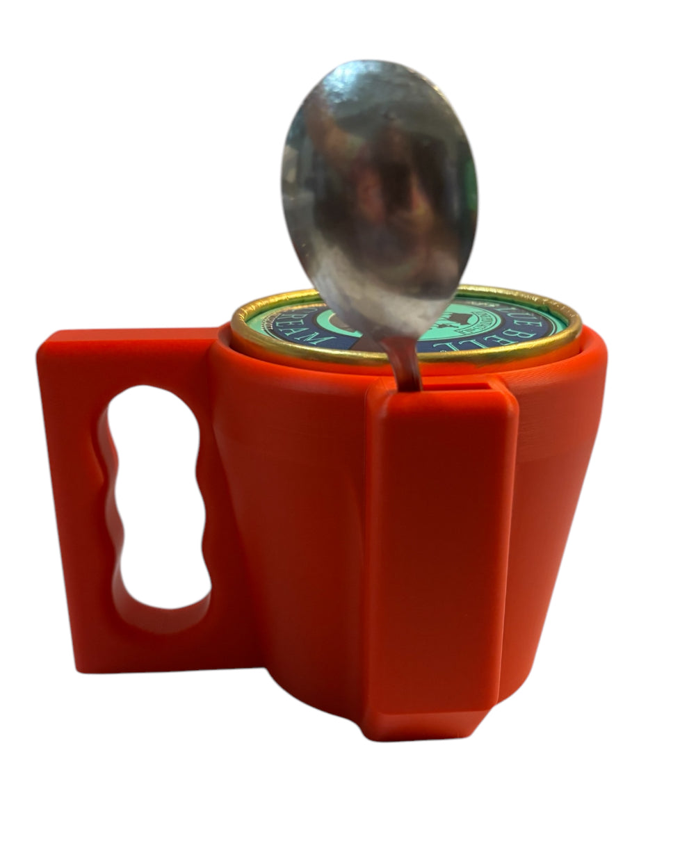 3D Printed Pint Ice Cream Holder - Red