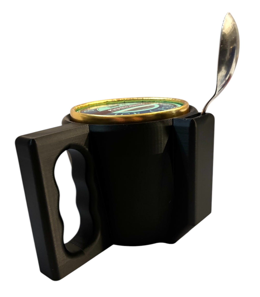 3D Printed Pint Ice Cream Holder - Black