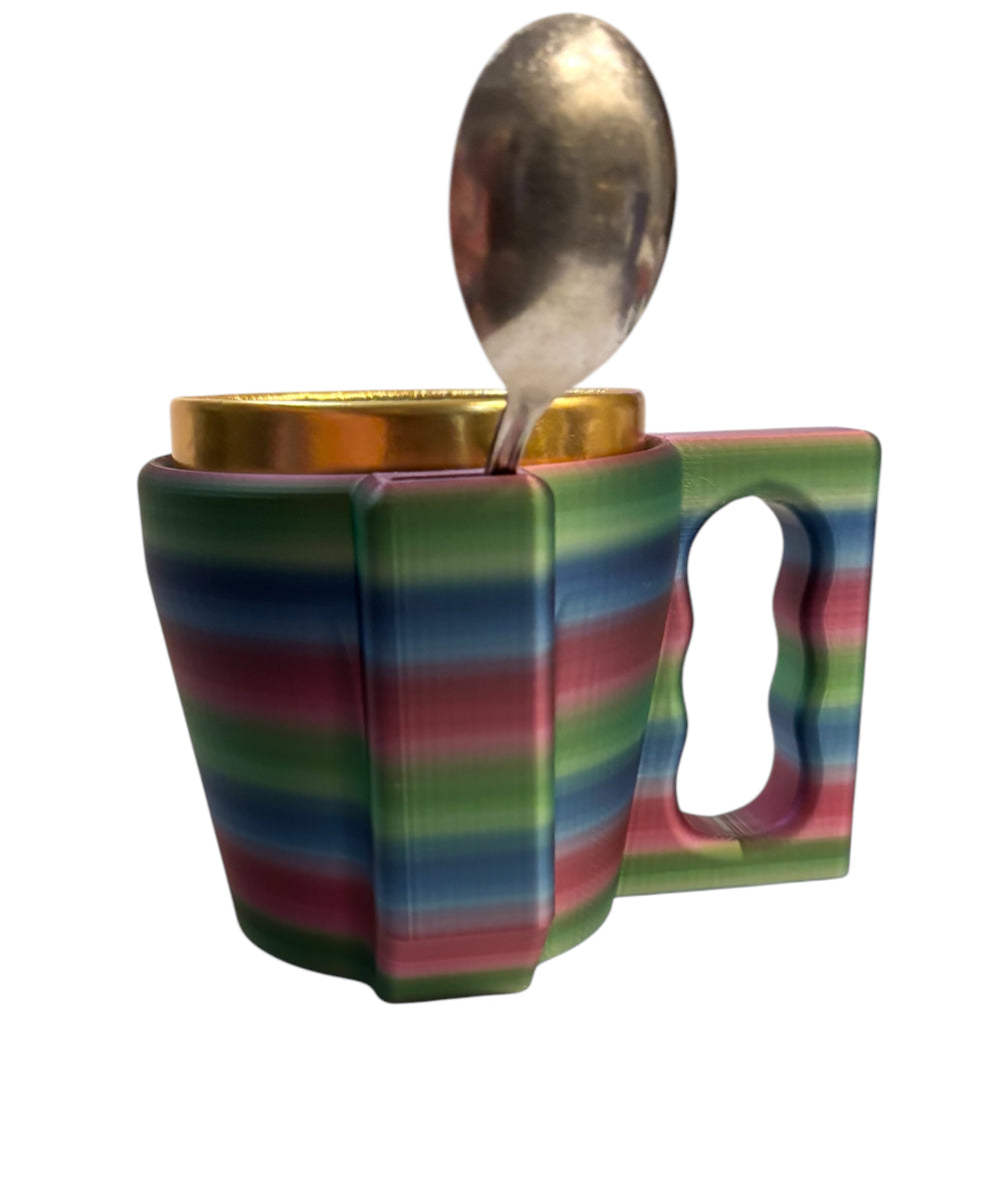 3D Printed Pint Ice Cream Holder - Rainbow