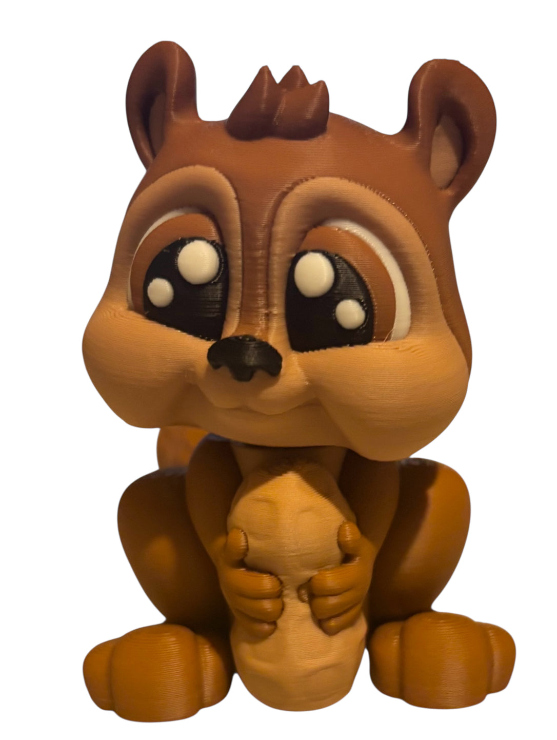 3D printed 5" Articulated Squirrel - Brown/White