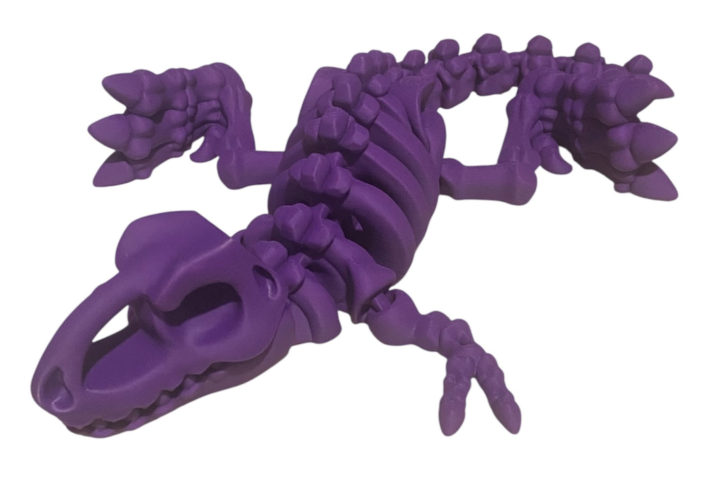 3D printed 10" Flexi T-Rex Skeleton - Dark Purple