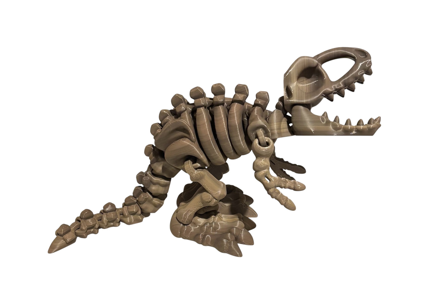 3D printed 7" Flexi T-Rex Skeleton - Fossil Gradiant
