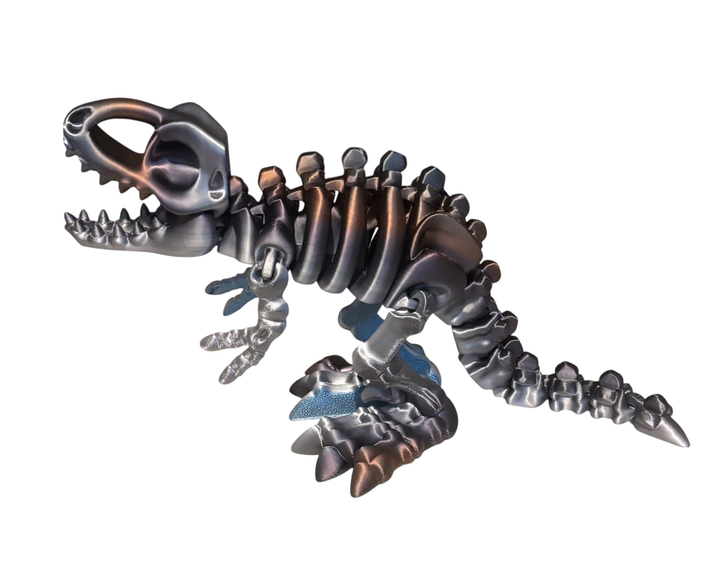 3D printed 10" Flexi T-Rex Skeleton - Silk Steady