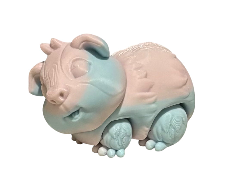 3D printed 3" Guinea Pig - Cotton Candy