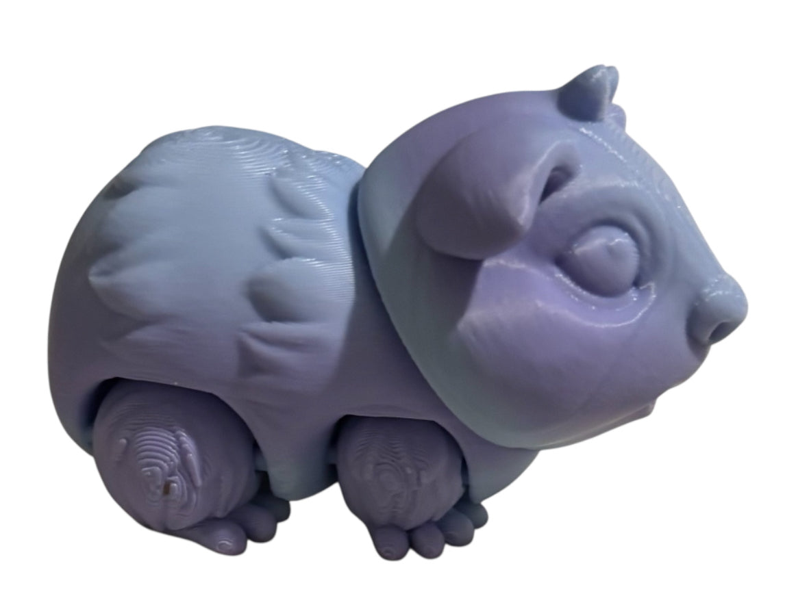 3D printed 3" Guinea Pig - Blueberry Bubblegum