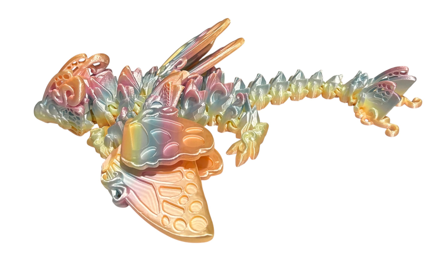3D printed 13" Baby Butterfly Dragon - Candy