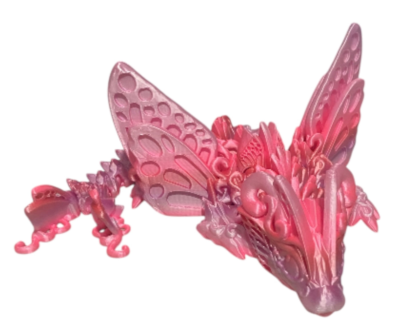3D printed 13" Baby Butterfly Dragon - Peach Blush
