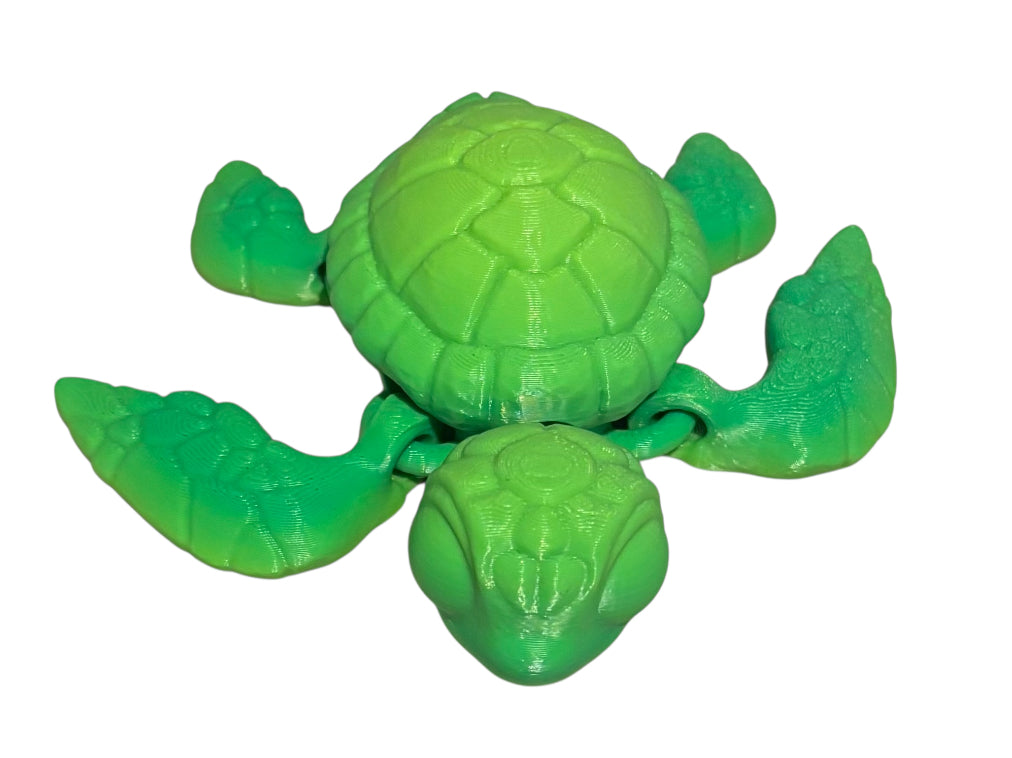 3D printed 4-1/2" Sea Turtle - Mint Lime