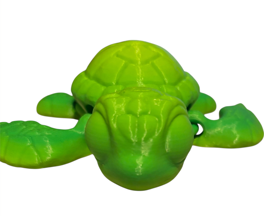 3D printed 4-1/2" Sea Turtle - Mint Lime