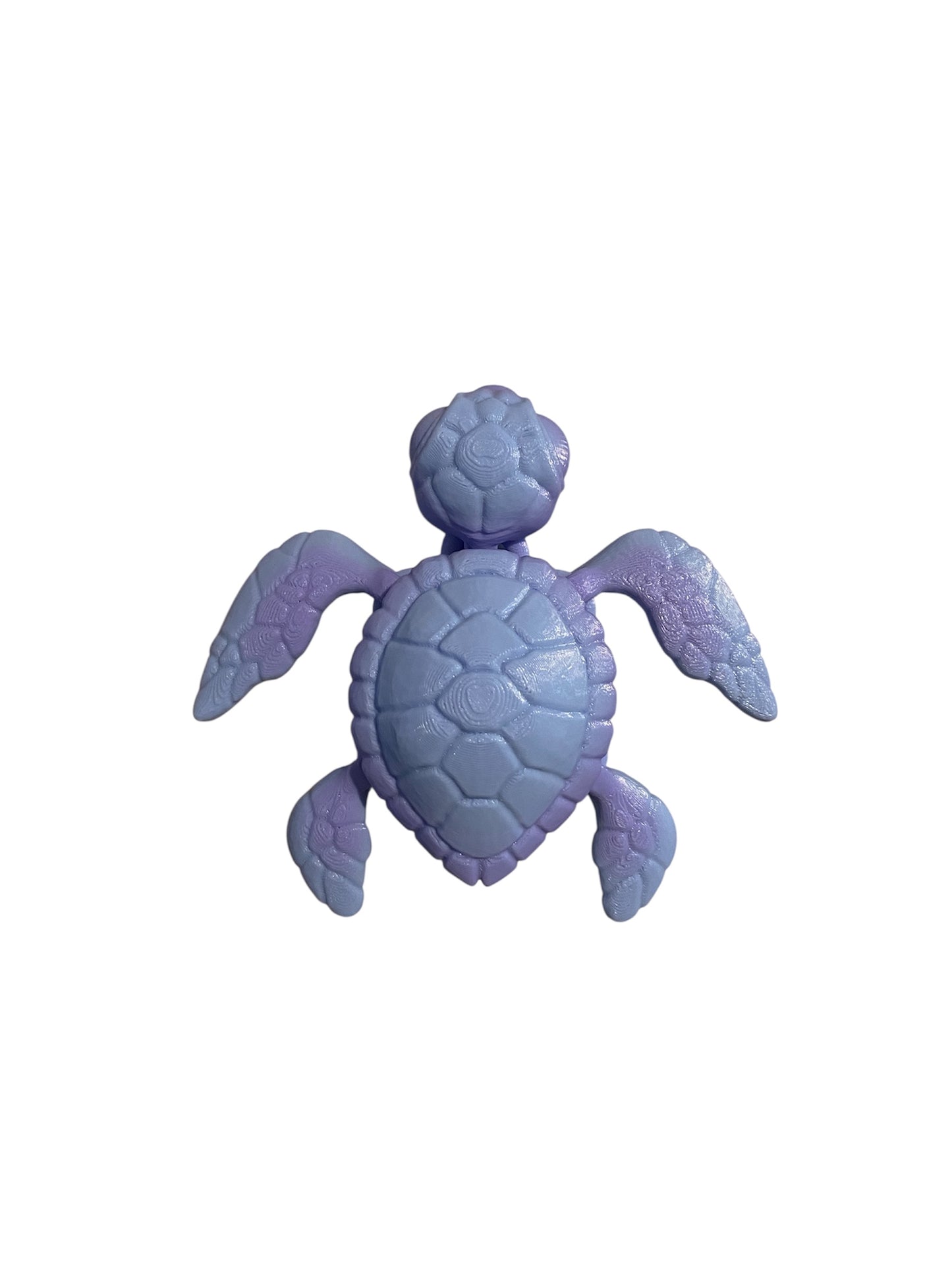 3D printed 4-1/2" Sea Turtle - Blueberry Bubblegum