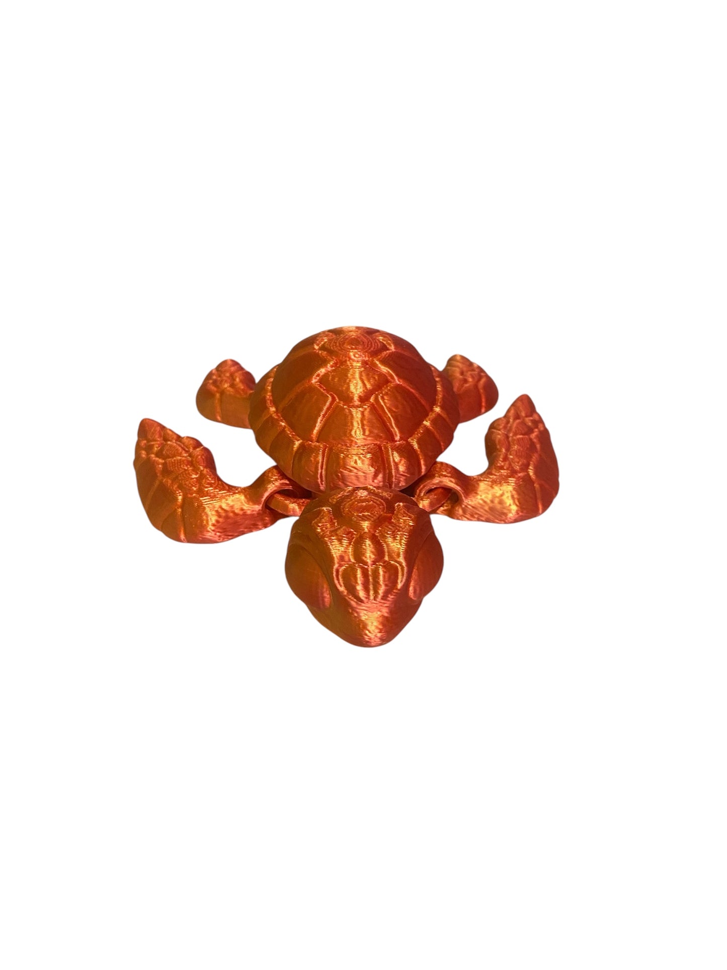 3D printed 4-1/2" Sea Turtle - Red/Gold
