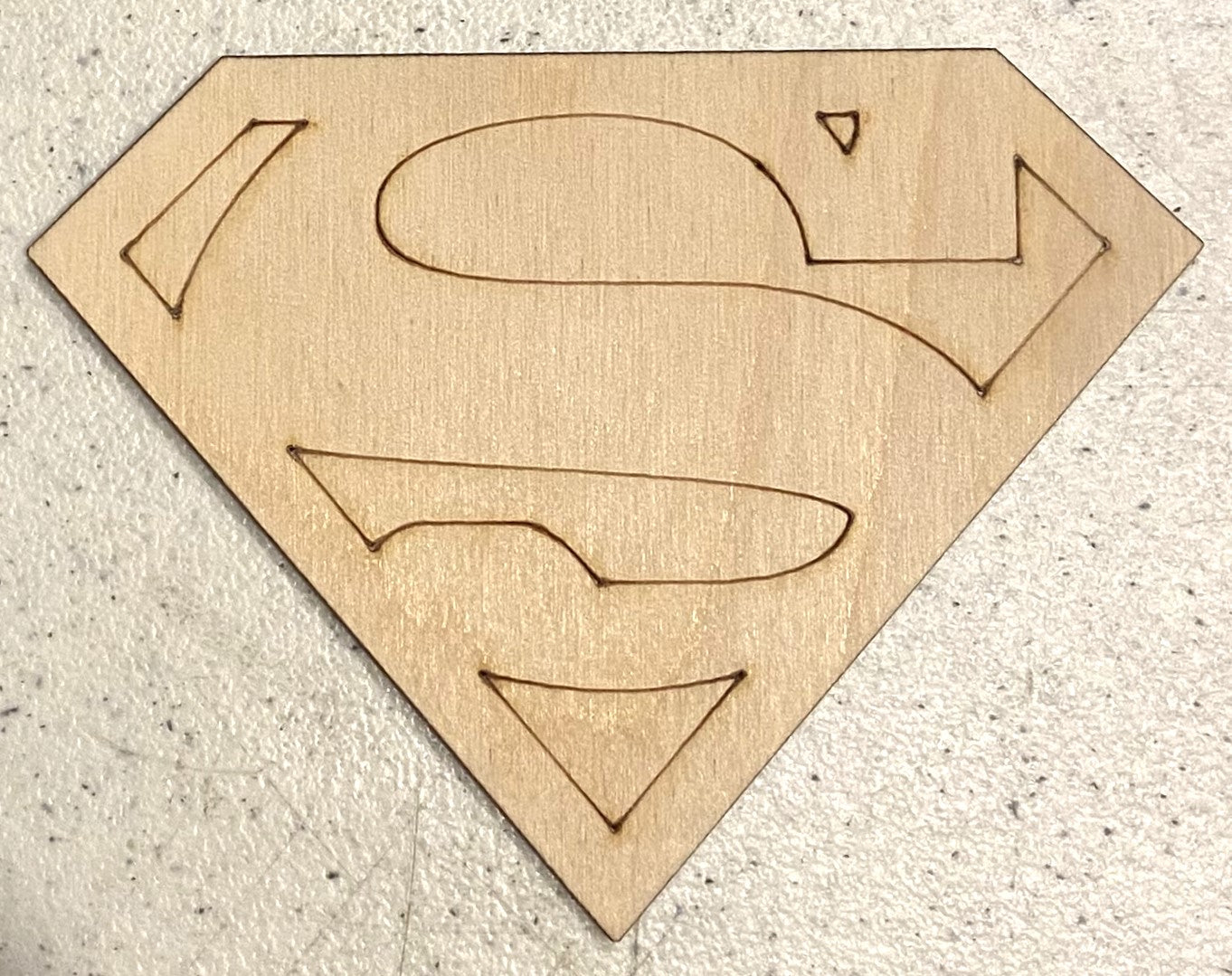 Ready to Paint Shape - 1/8" Birch - Superman - S310
