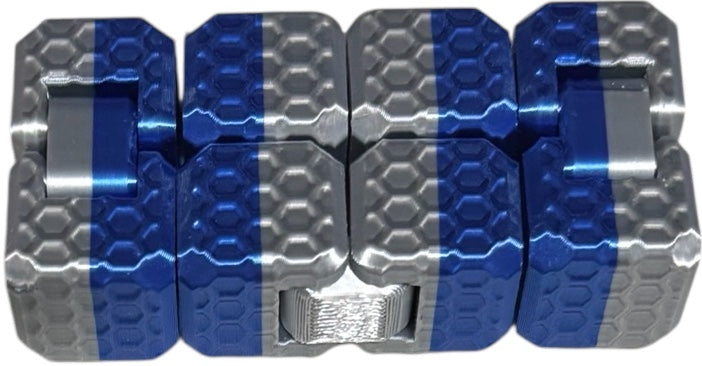 Fidget Cube - Blue / Silver Silk