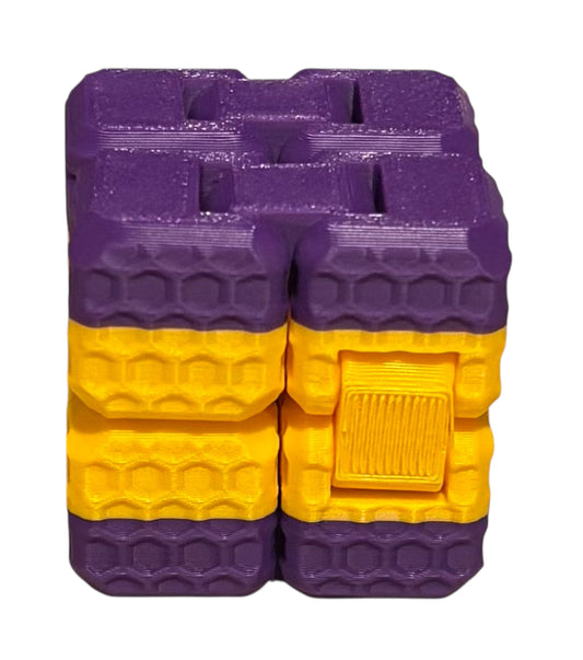 Fidget Cube - Purple / Sunflower Yellow