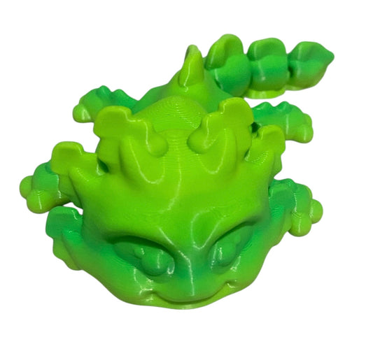 3D printed 5-1/2" Axolotl - Mint Lime