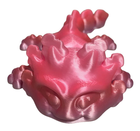 3D printed 5-1/2" Axolotl - Peach Blush