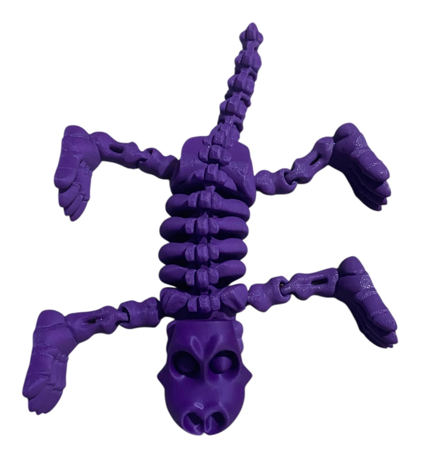 3D printed 8" Skeleton Dog - Majestic Purple