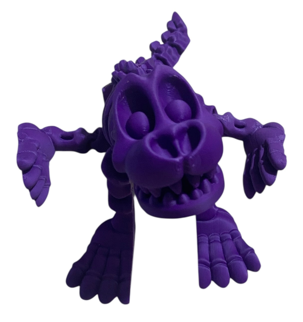 3D printed 8" Skeleton Dog - Majestic Purple