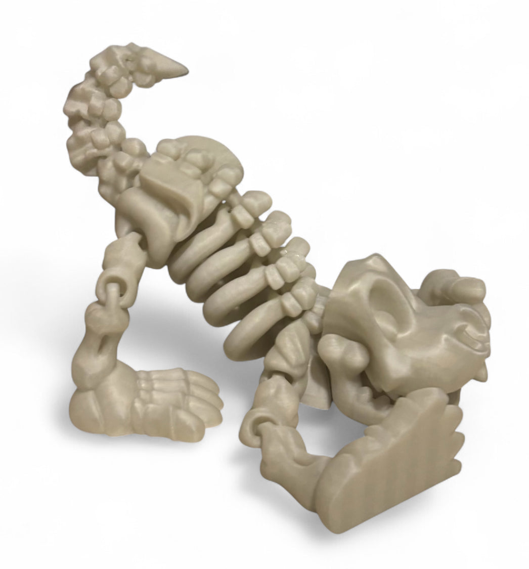 3D printed 8" Skeleton Dog - Glow In The Dark