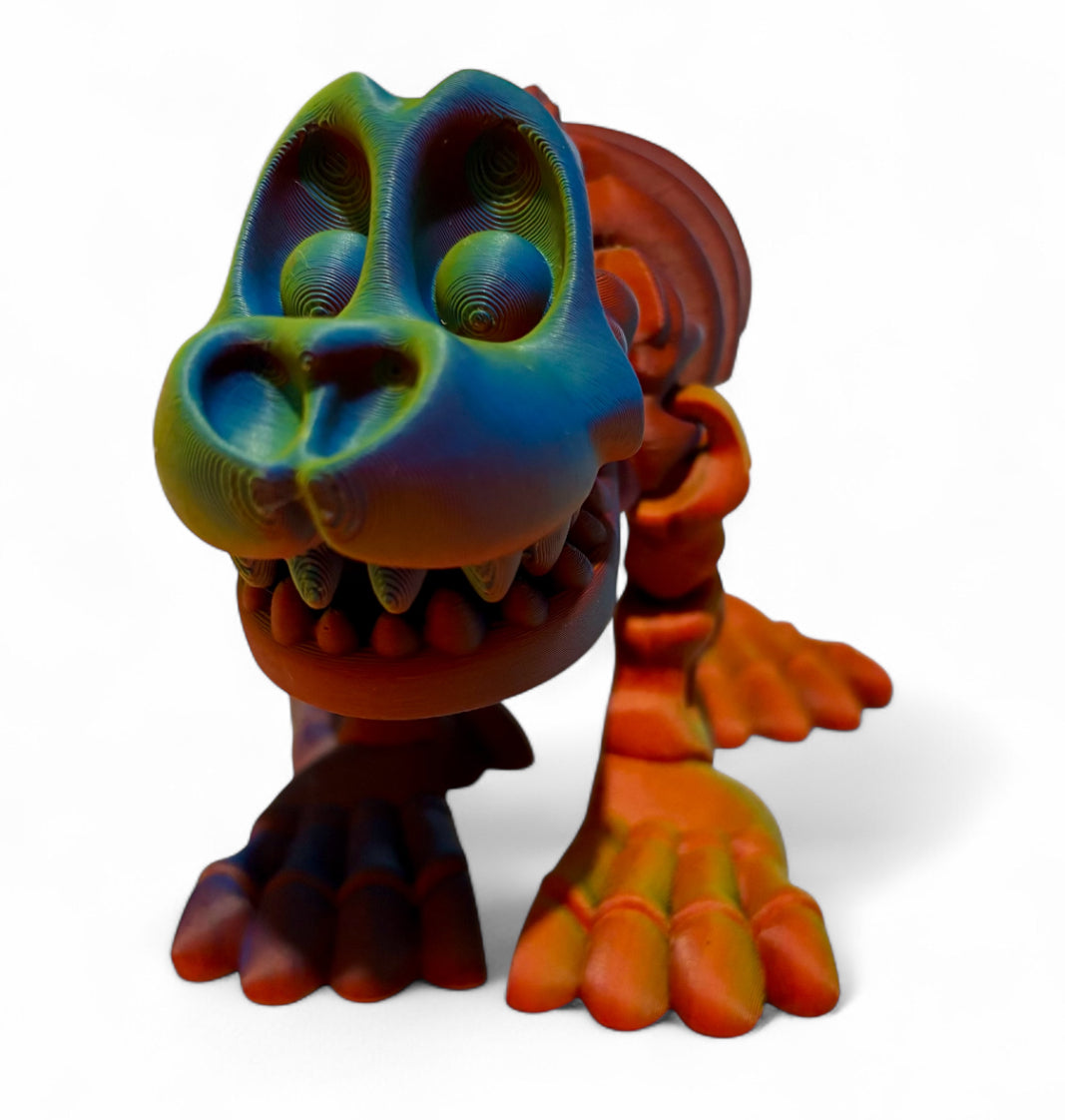 3D printed 8" Skeleton Dog - Neon