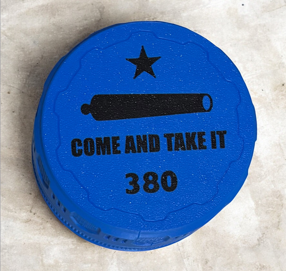 40cal 4-1/4" Ammo Can II - Come and Take It Lid - Cobalt Blue