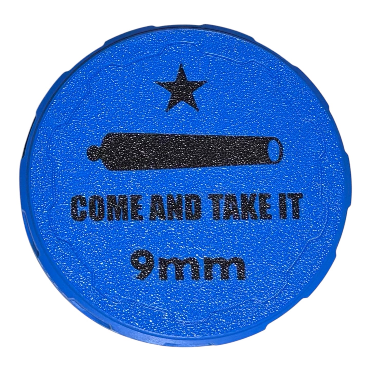 9mm 4-1/4" Ammo Can II - Come and Take It Lid - Cobalt Blue w/Black