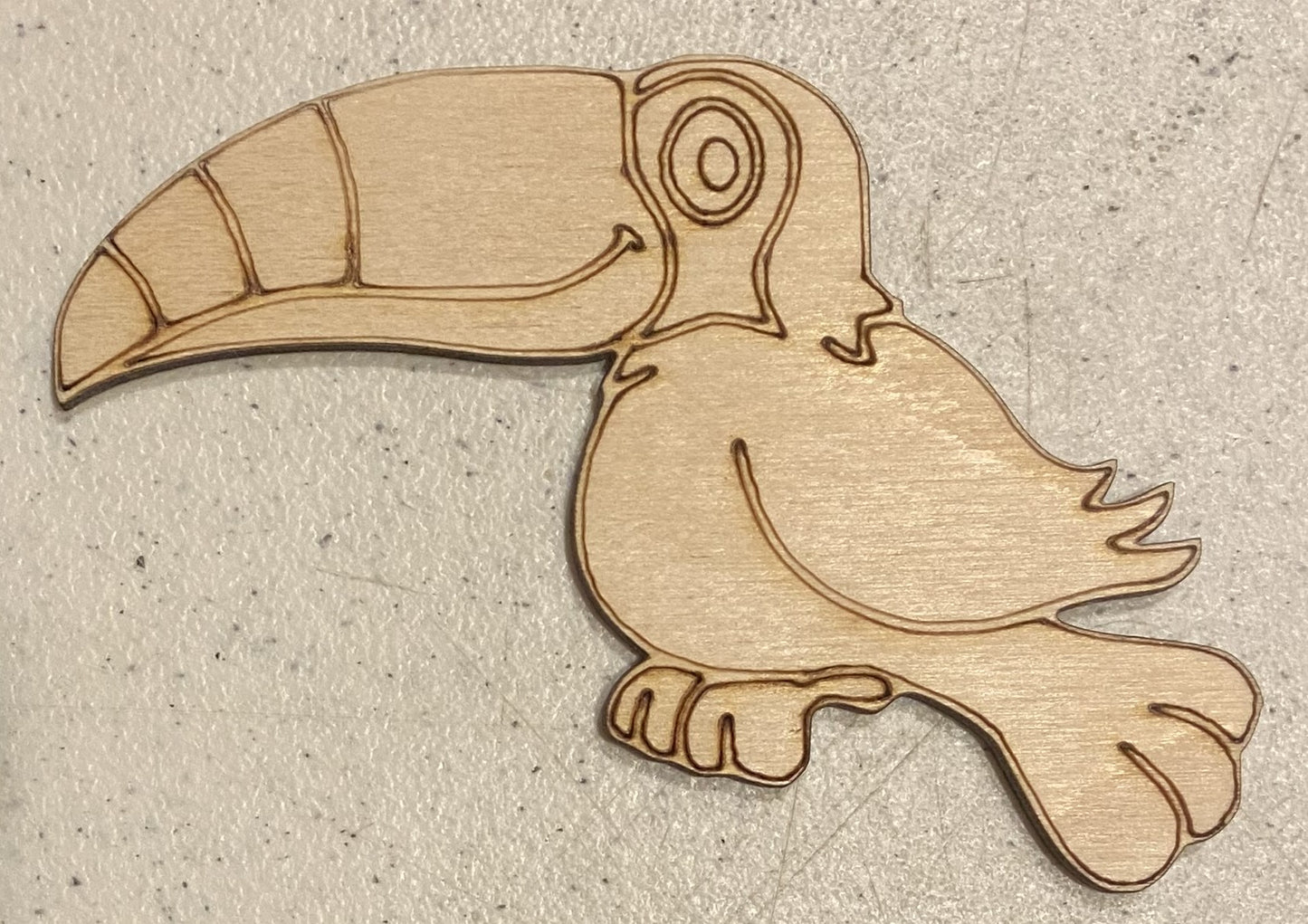 Ready to Paint Shape - 1/8" Birch - Tucan - S319