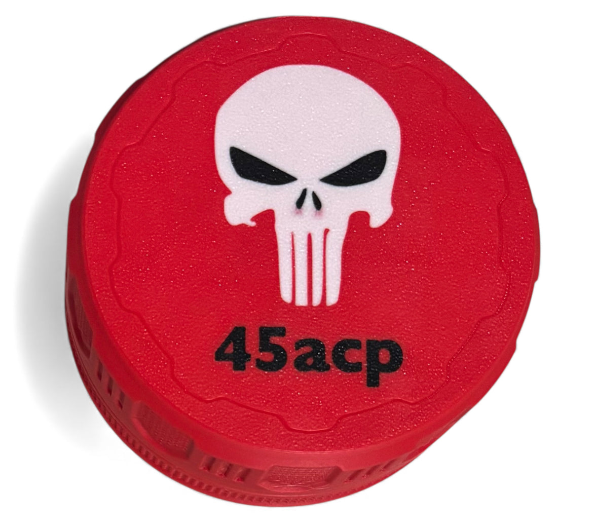 45ACP 4-1/4" Ammo Can II - Punisher Lid - Red