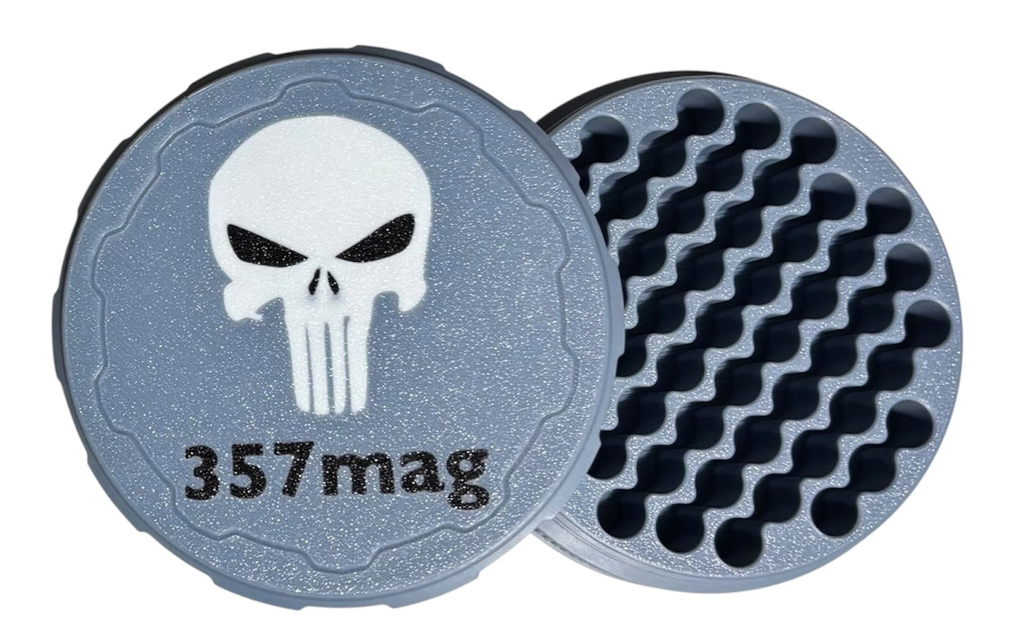 4-1/4" Ammo Can II - 357 - Punisher Lid - Blue-Gray