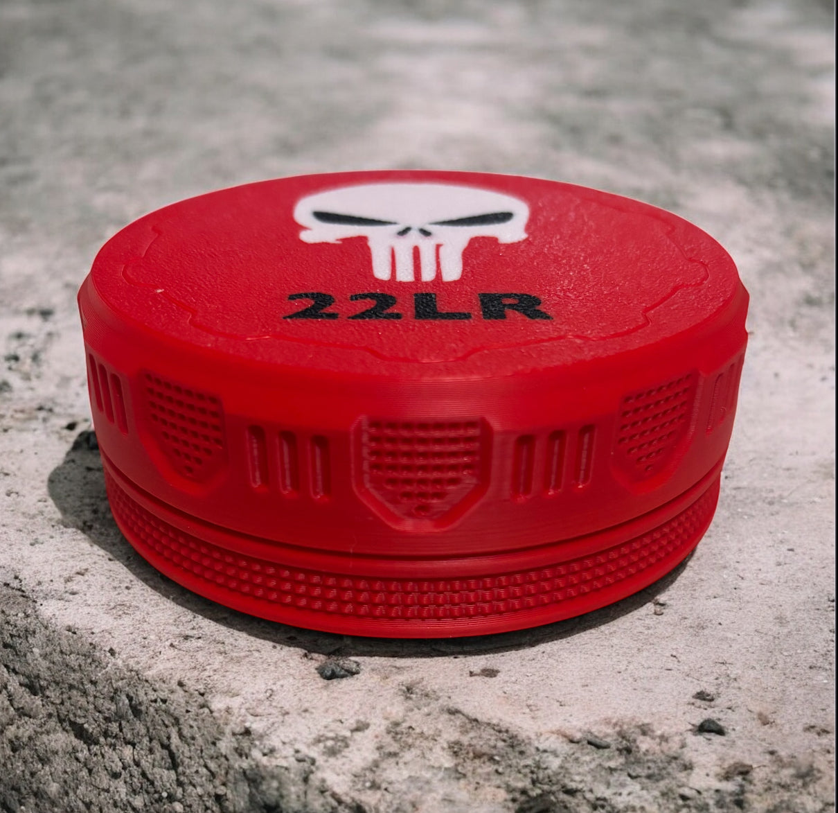 22LR 4-1/4" Ammo Can II - Punisher Lid - Red