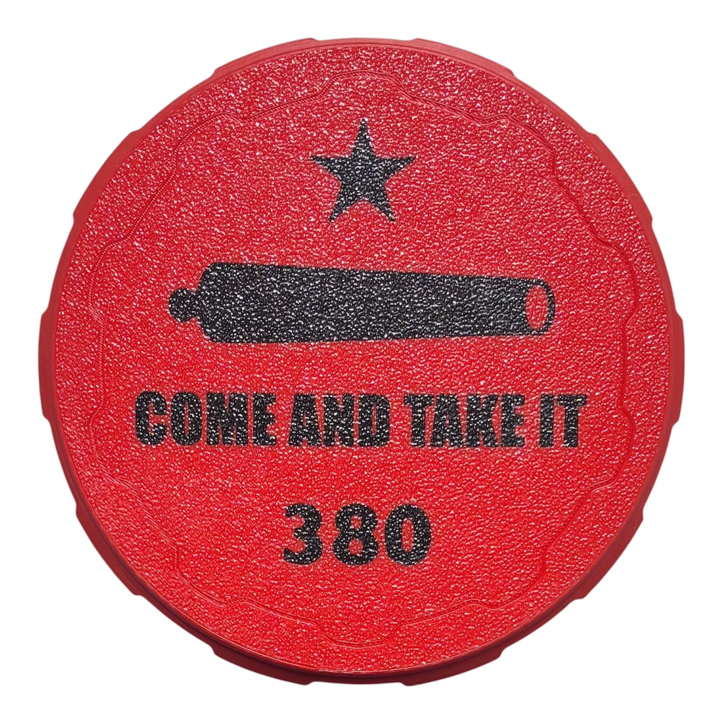 380 4-1/4" Ammo Can II - Come and Take It Lid - Red w/Black