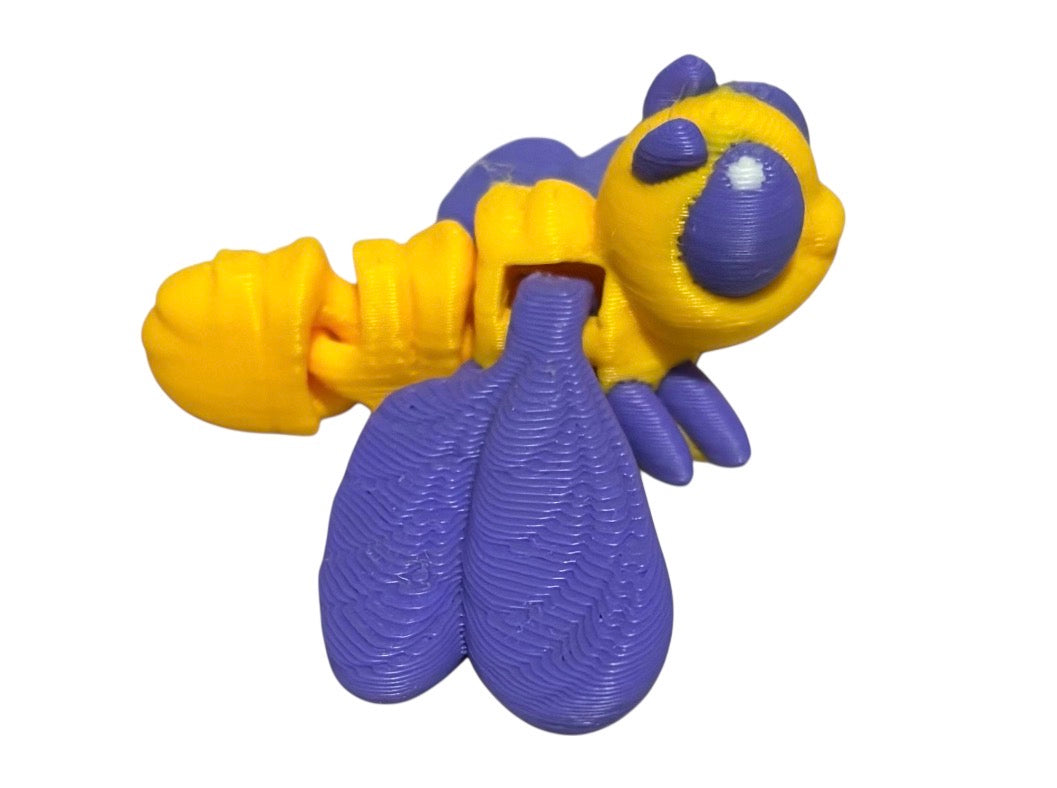 Dragonfly Hatchling-Yellow/Purple