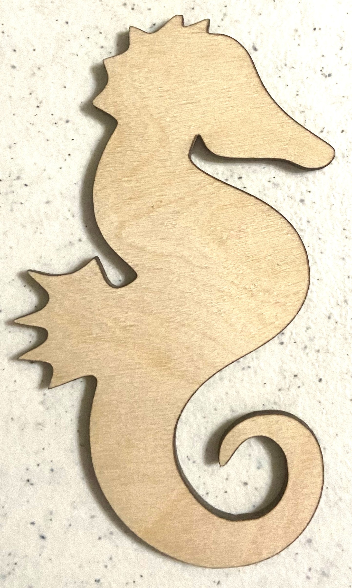 Ready to Paint Shape - 1/8" Birch - Sea Horse - S329