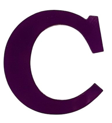 Purple Acrylic Letter - 1" Tall - Font #01