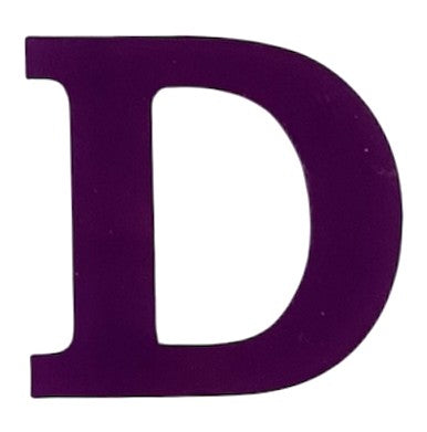 Purple Acrylic Letter - 1" Tall - Font #01