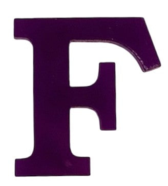 Purple Acrylic Letter - 1" Tall - Font #01