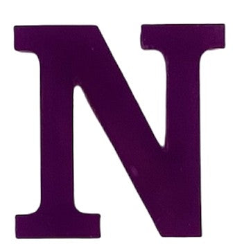 Purple Acrylic Letter - 1" Tall - Font #01