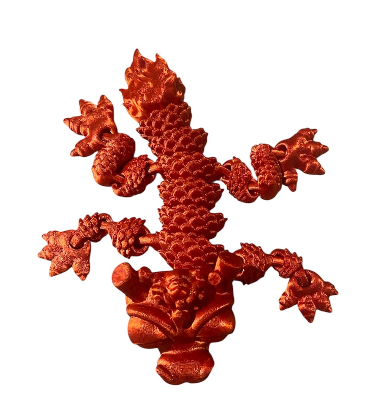 3D printed - 5" Chinese Dragon - Candy Red