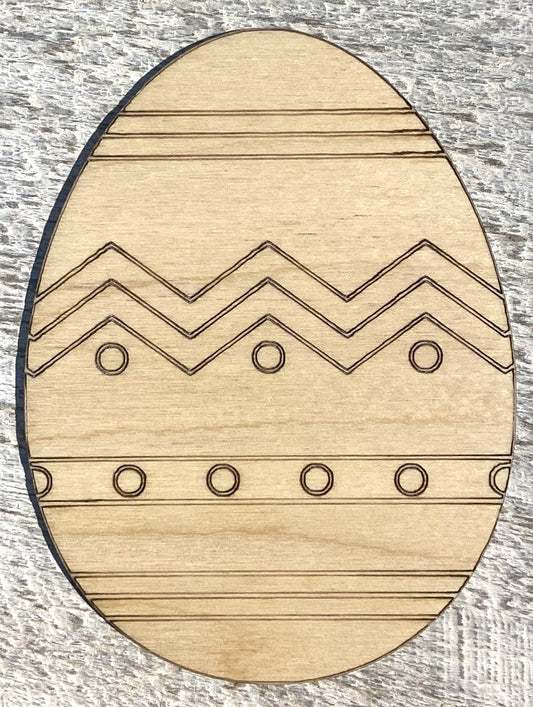 Ready to Paint Shape - 1/8" Birch - Easter Egg 2  - S451