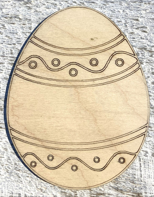 Ready to Paint Shape - 1/8" Birch - Easter Egg  - S453