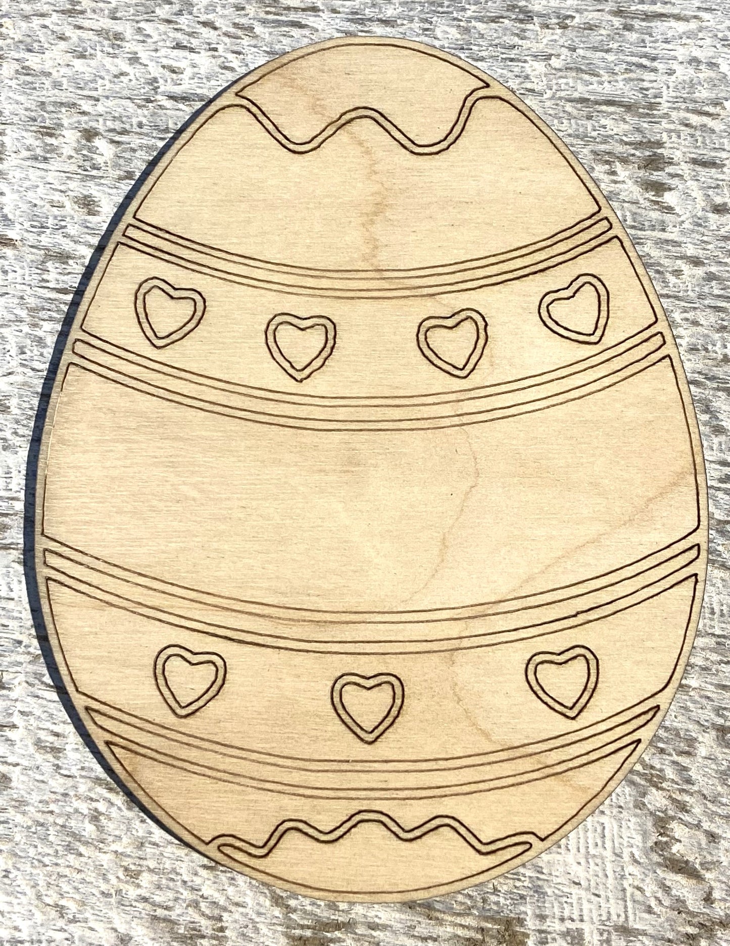 Ready to Paint Shape - 1/8" Birch - Easter Egg - S455
