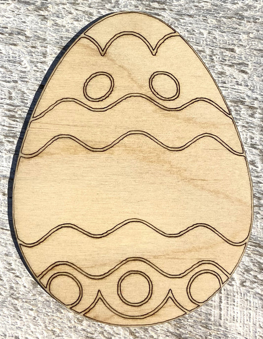 Ready to Paint Shape - 1/8" Birch - Easter Egg  - S456
