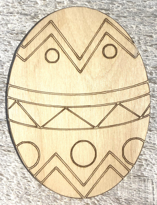 Ready to Paint Shape - 1/8" Birch - Easter Egg  - S457