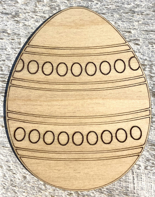 Ready to Paint Shape - 1/8" Birch - Easter Egg  - S458