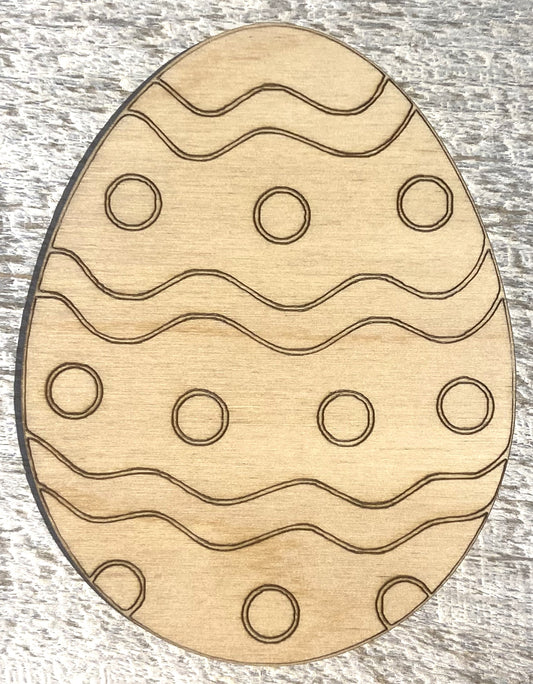 Ready to Paint Shape - 1/8" Birch - Easter Egg  - S459