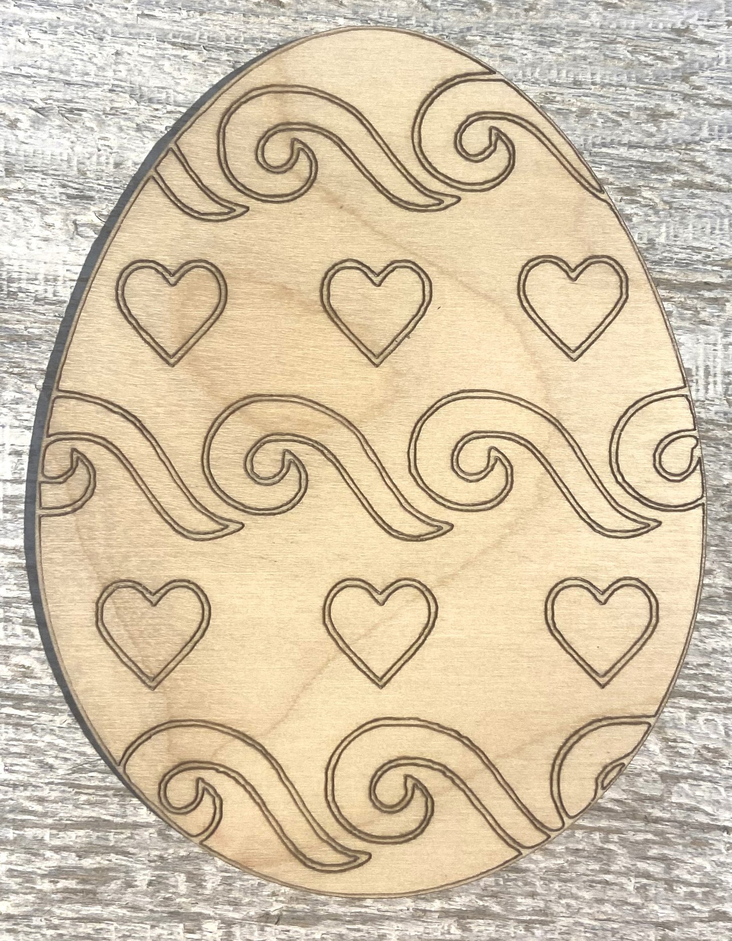 Ready to Paint Shape - 1/8" Birch - Easter Egg - S462