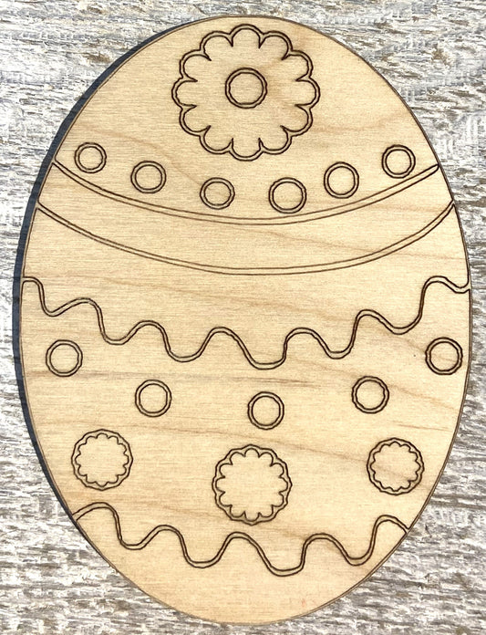 Ready to Paint Shape - 1/8" Birch - Easter Egg  - S464