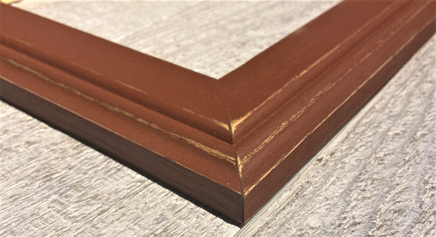 Picture Frame 1-3/4" Merlot Distressed F010-466