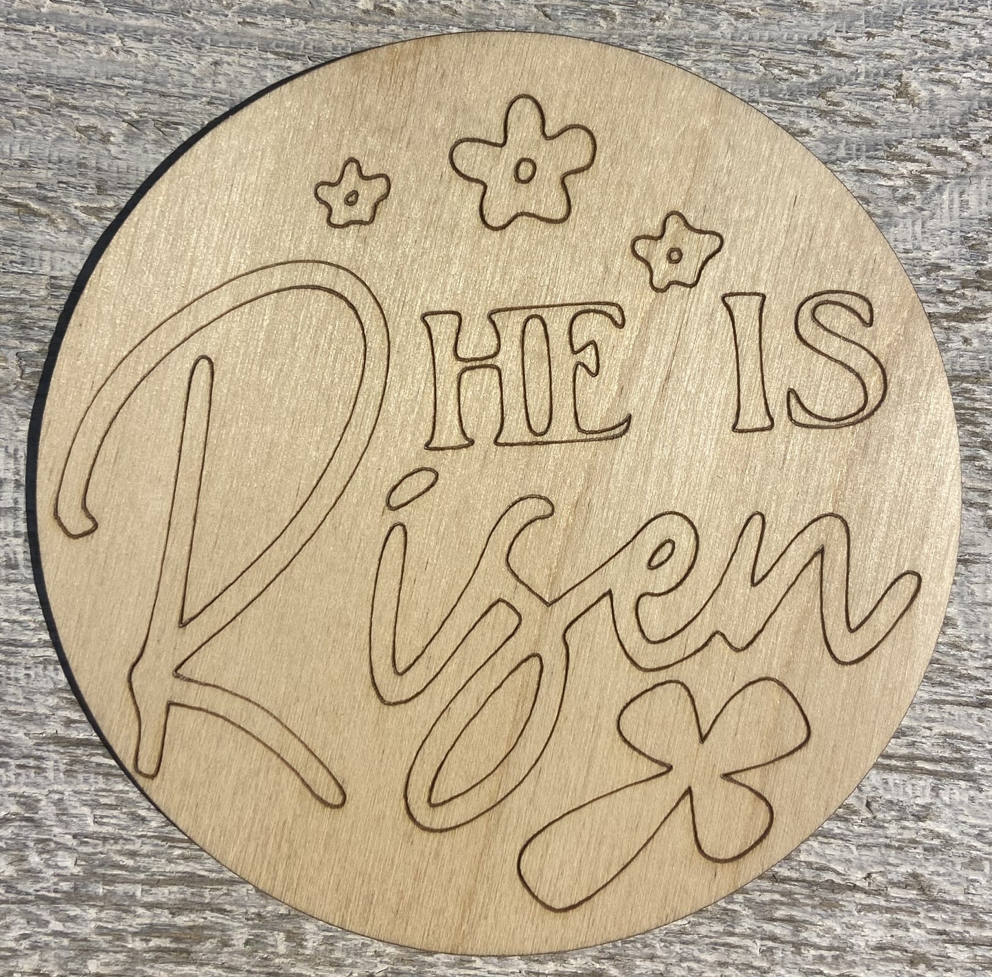 Ready to Paint Shape - 1/8" Birch - He Is Risen - S476