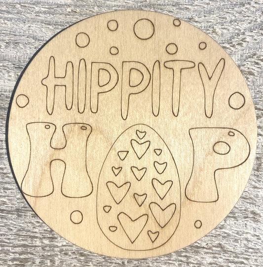 Ready to Paint Shape - 1/8" Birch - Hippity Hop  - S478
